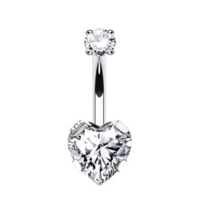 Zirconia Heart Cristal Titanio