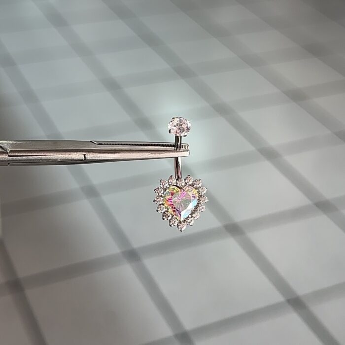 Corazón Cristal Tornasol Titanio