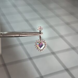 Corazón Cristal Tornasol Titanio - Imagen 2